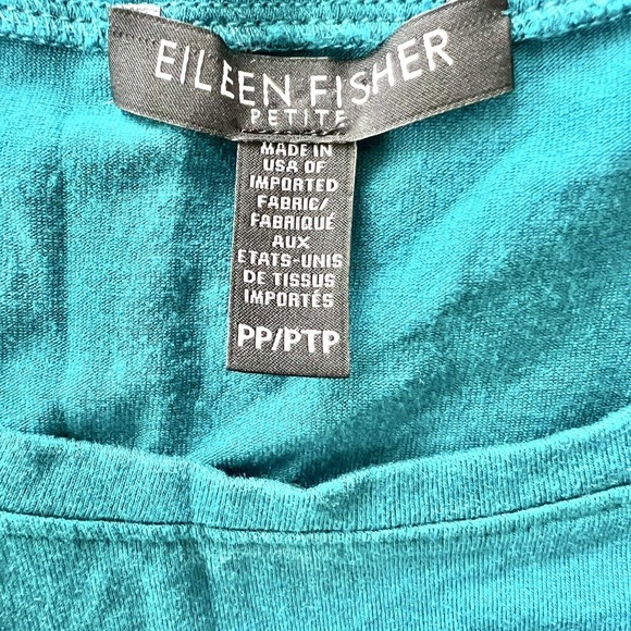 Eileen Fisher Midi Tank Dress Womens Petite Small/Medium Baby Blue Drop Waist - Picture 7 of 8